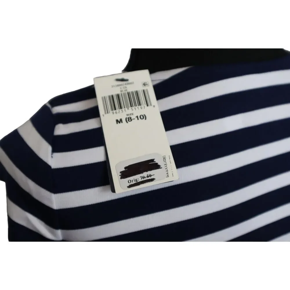Polo Ralph Lauren Girls Navy And White Stripe Dress Size M(8-10)‎